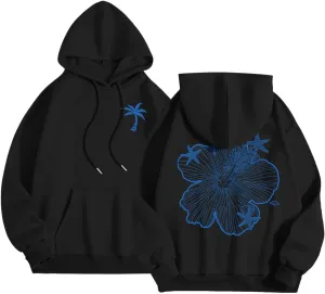 Womens Sweatshirt Graphic Hoodies Letter Print Casual Long Sleeve Drawstring Hooded Pullover Tops With Pocket 2025
