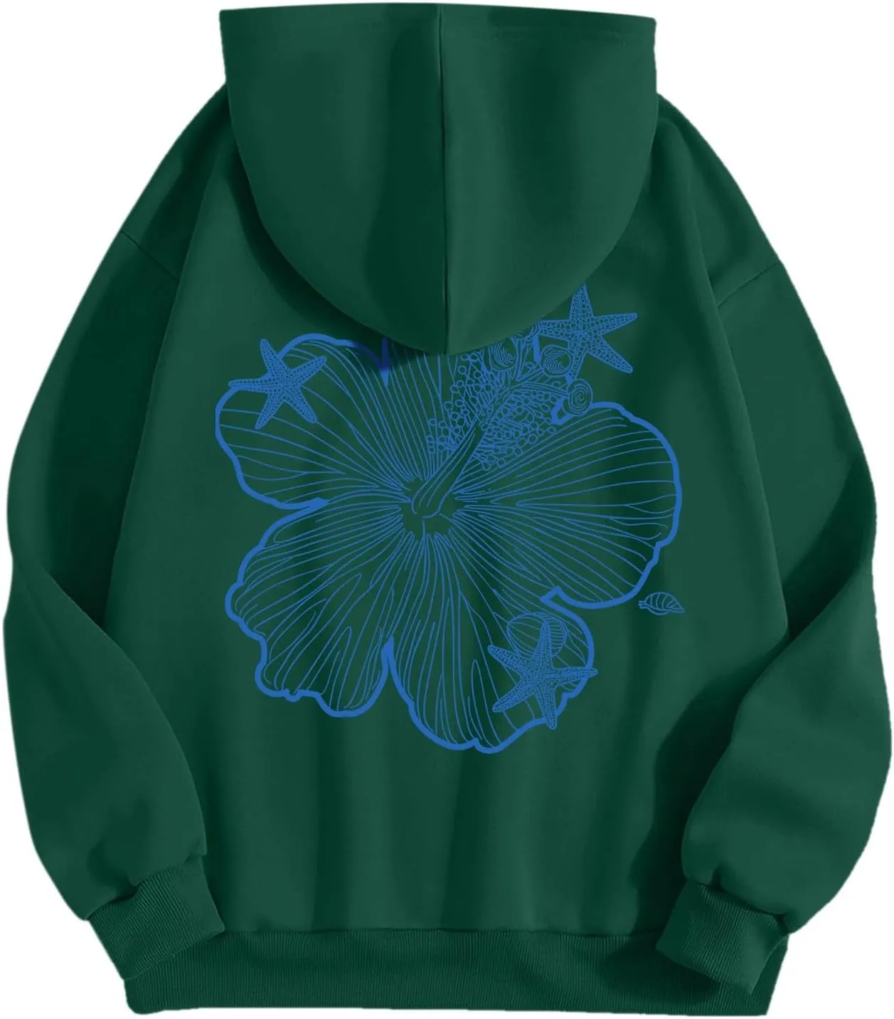 Womens Sweatshirt Graphic Hoodies Letter Print Casual Long Sleeve Drawstring Hooded Pullover Tops With Pocket 2025