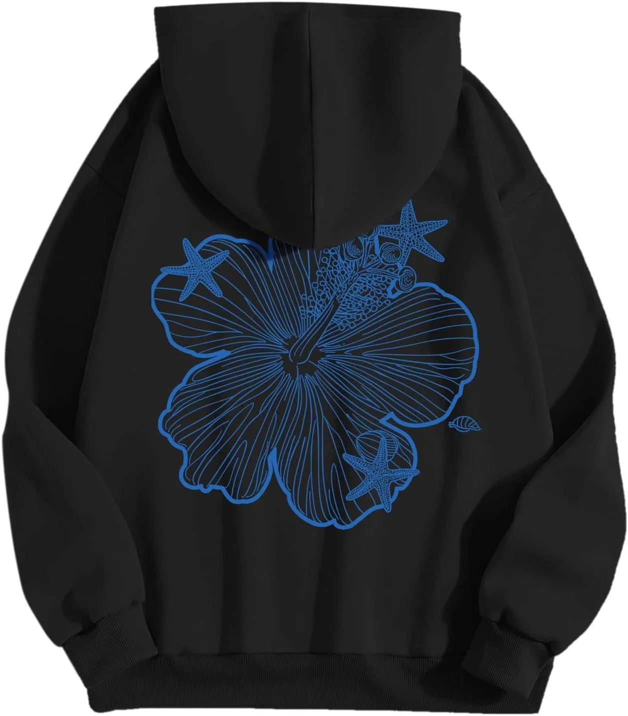 Womens Sweatshirt Graphic Hoodies Letter Print Casual Long Sleeve Drawstring Hooded Pullover Tops With Pocket 2025