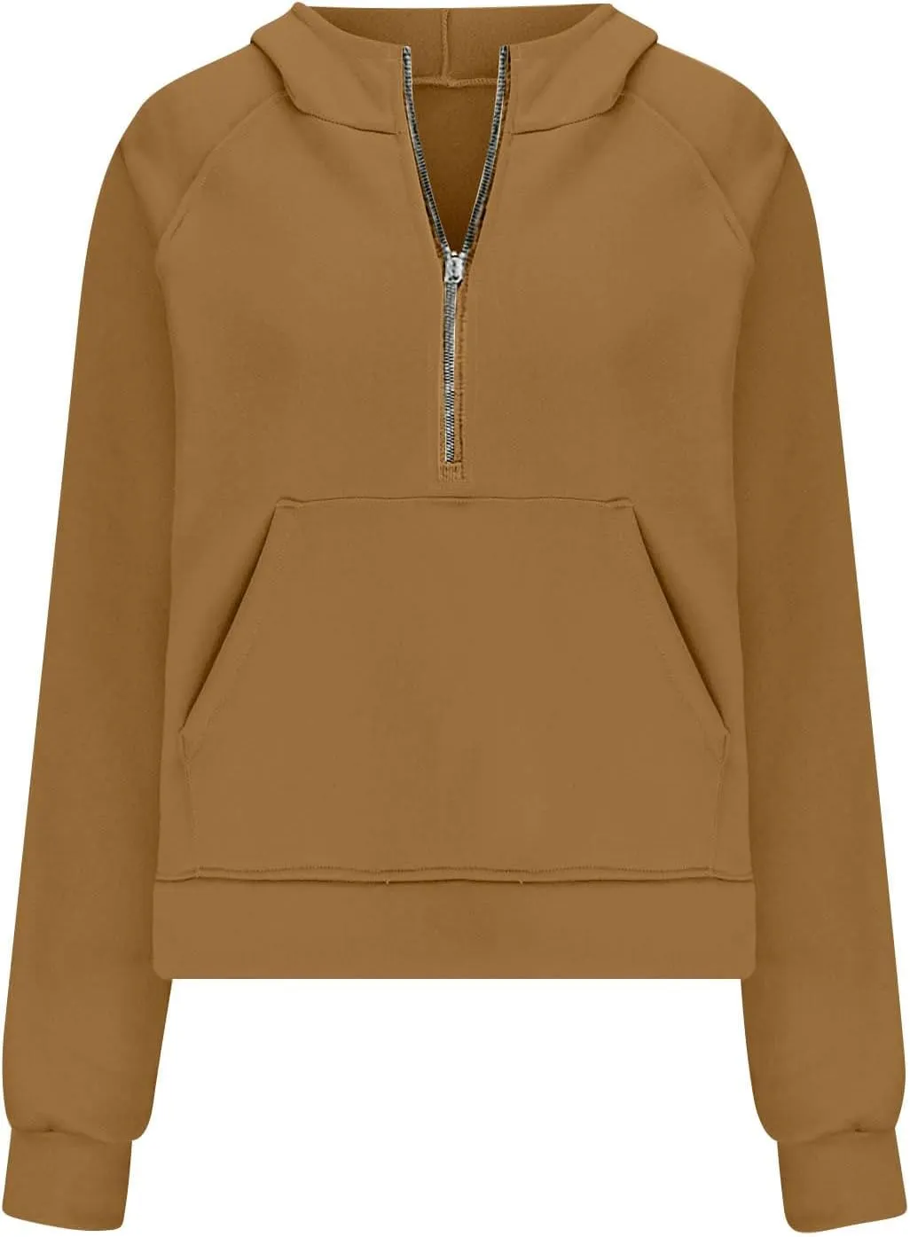 Womens Sweatshirts Half Zip Cropped Pullover Fleece Quarter Zipper Hoodies Fall Fashion Outfits With Pocket