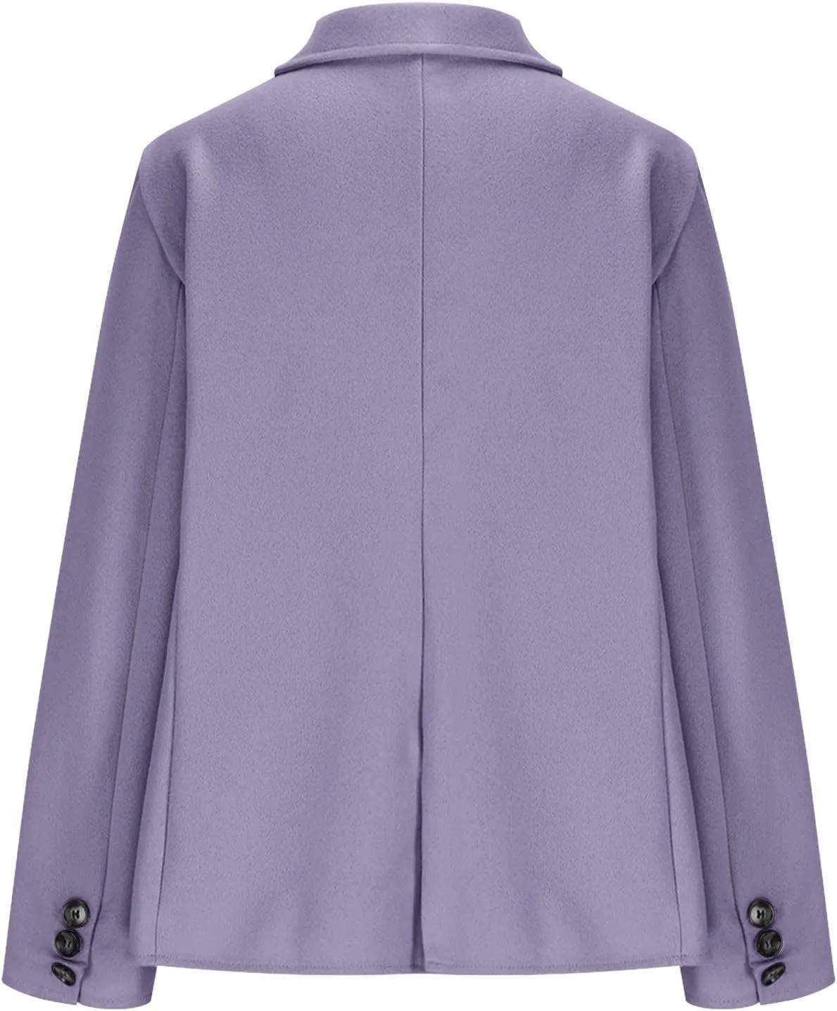 Womens Trench Coat Business Casual Blazers Notch Lapel Pea Coat Plus Size Wool Blend Coats Trendy Work Office Jackets