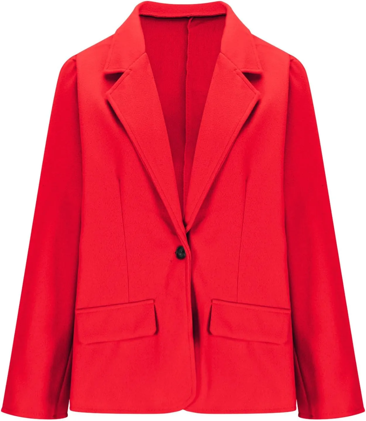 Womens Trench Coat Business Casual Blazers Notch Lapel Pea Coat Plus Size Wool Blend Coats Trendy Work Office Jackets