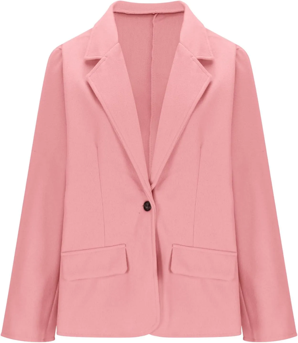 Womens Trench Coat Business Casual Blazers Notch Lapel Pea Coat Plus Size Wool Blend Coats Trendy Work Office Jackets