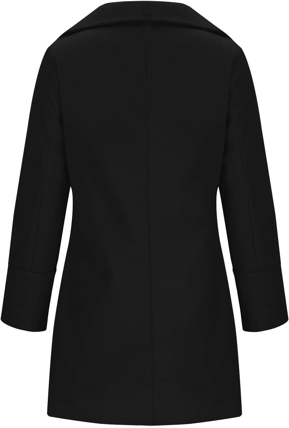 Women's Trench Coats Double-Breasted Classic Elegant Lapel Overcoat Solid Belted Slim Fit Winter Warm Outerwear Coat