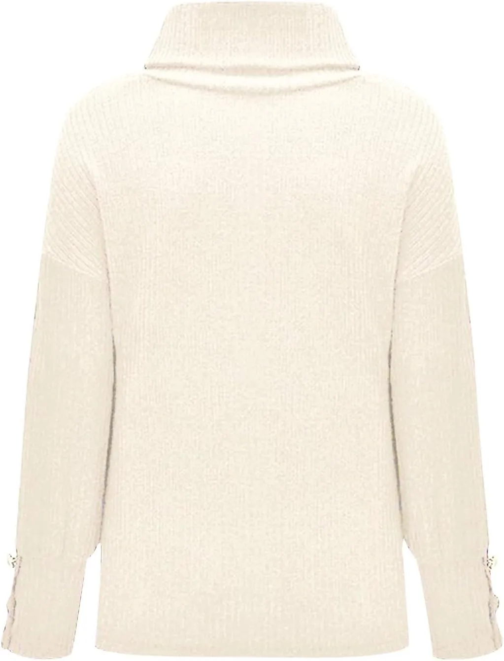Women's Turtleneck Pullover Sweaters Oversized Chunky Knit Sweater Cowl Neck Long Sleeve Winter Slouchy Jumper Tops