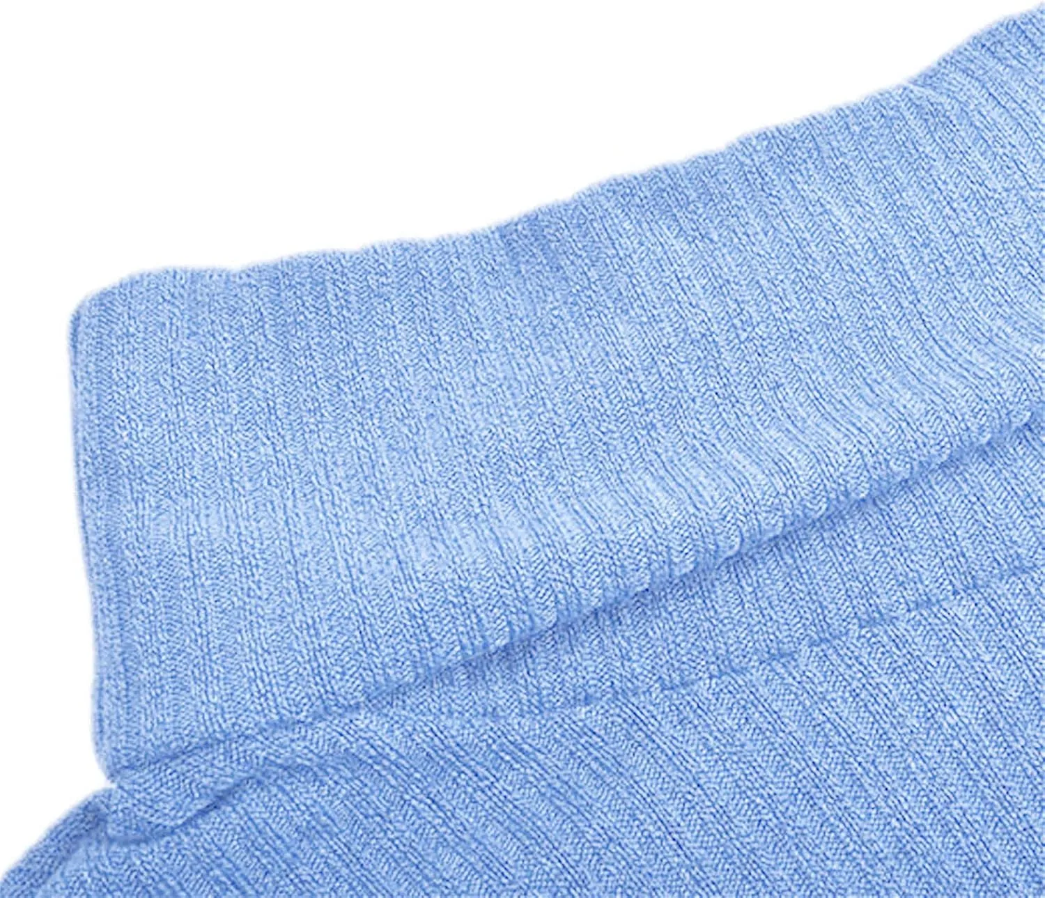 Womens Turtleneck Sweaters Plus Size Lantern Sleeve Ribbed Knit Pullover Casual Soft Solid Fall Winter Jumper Tops