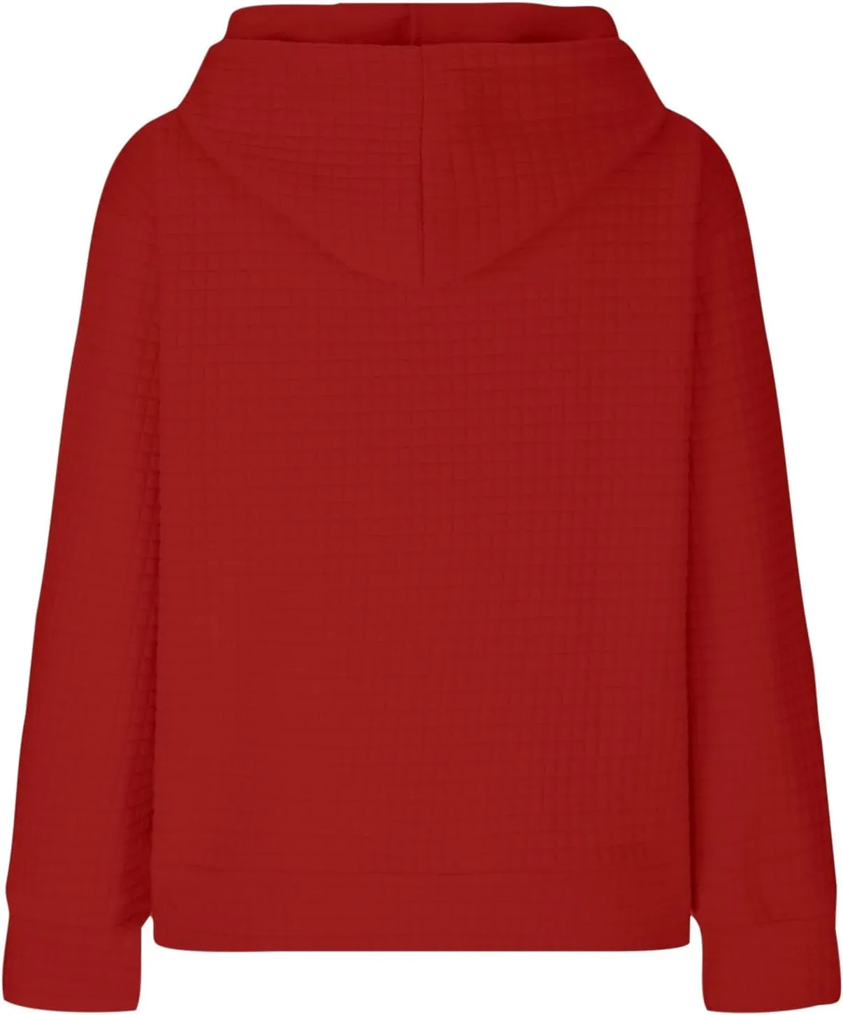 Womens Waffle Knit Hoodies Casual Long Sleeve Fall Fashion Hooded Sweatshirts Dressy Loose Oversized Pullover Tops
