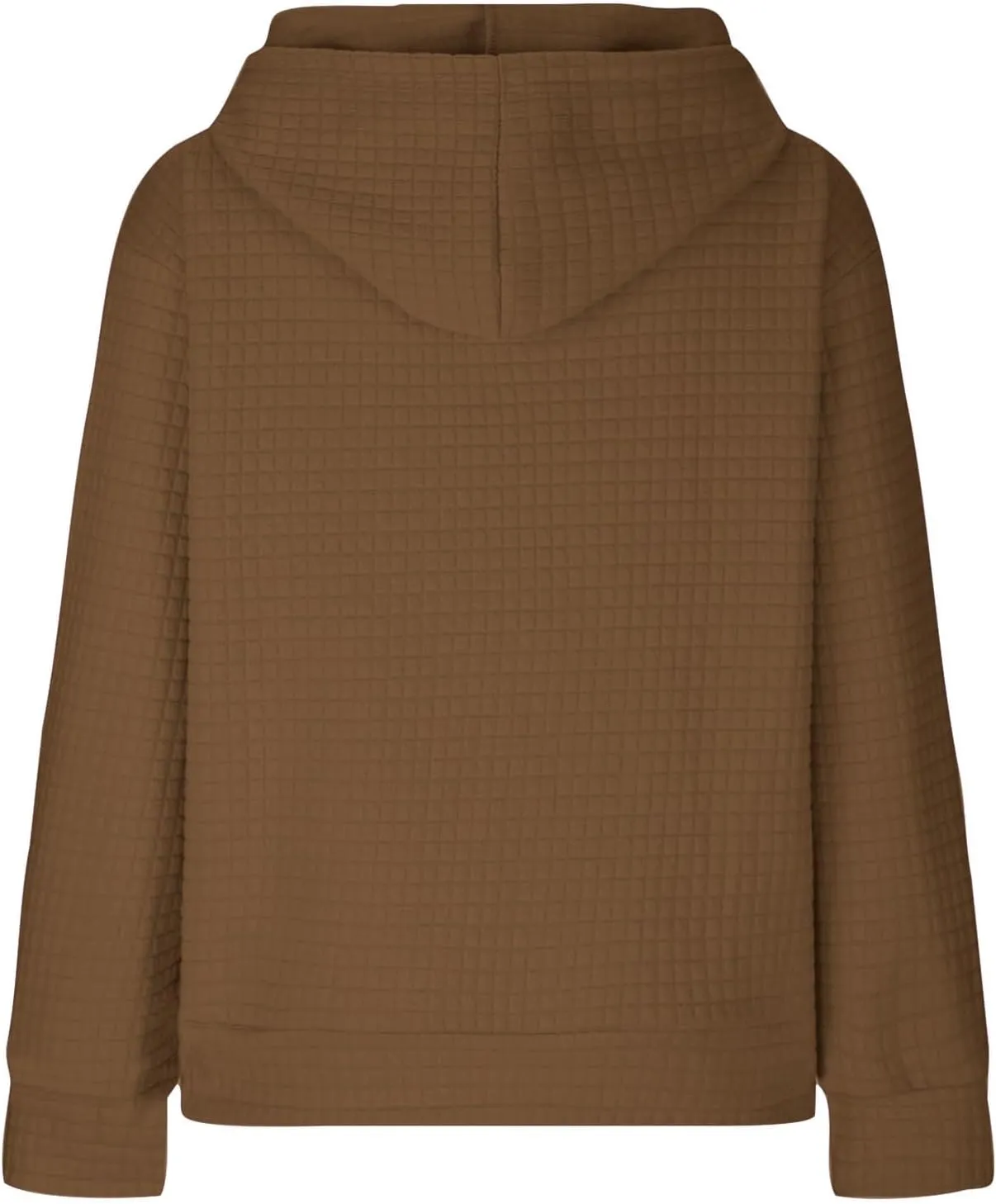 Womens Waffle Knit Hoodies Casual Long Sleeve Fall Fashion Hooded Sweatshirts Dressy Loose Oversized Pullover Tops