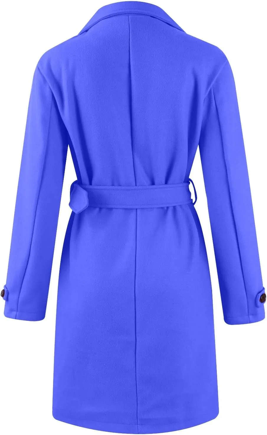 Women's Winter Warm Outerwear Overcoat Collar Mid-thigh A-line Single Breasted Overcoat Work Office Pea Coats