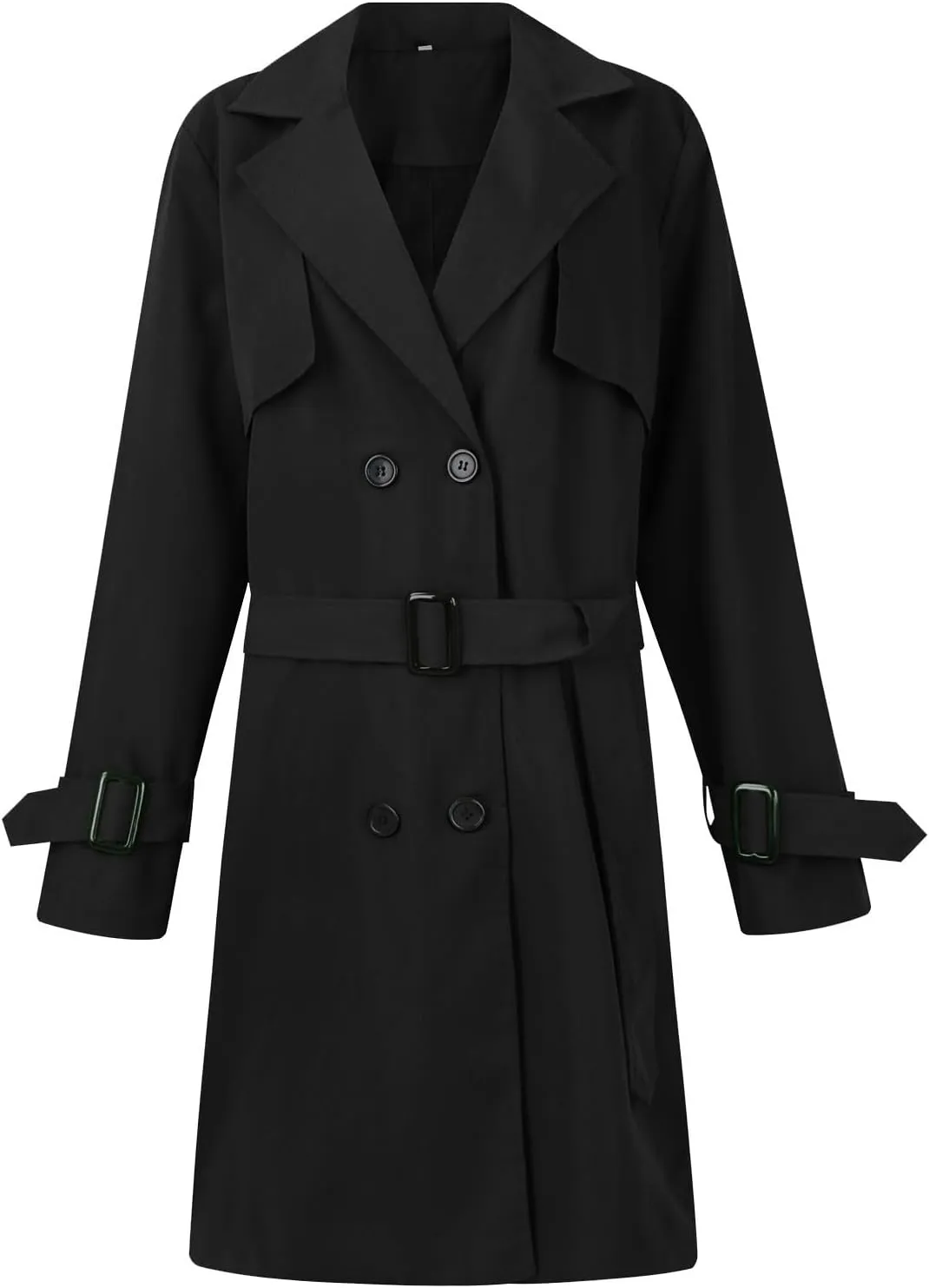 Women's Wool Coats Fashion Autumn And Winter Long-Sleeved Lapel Tweed Coat Windbreaker Jacket, M-3XL