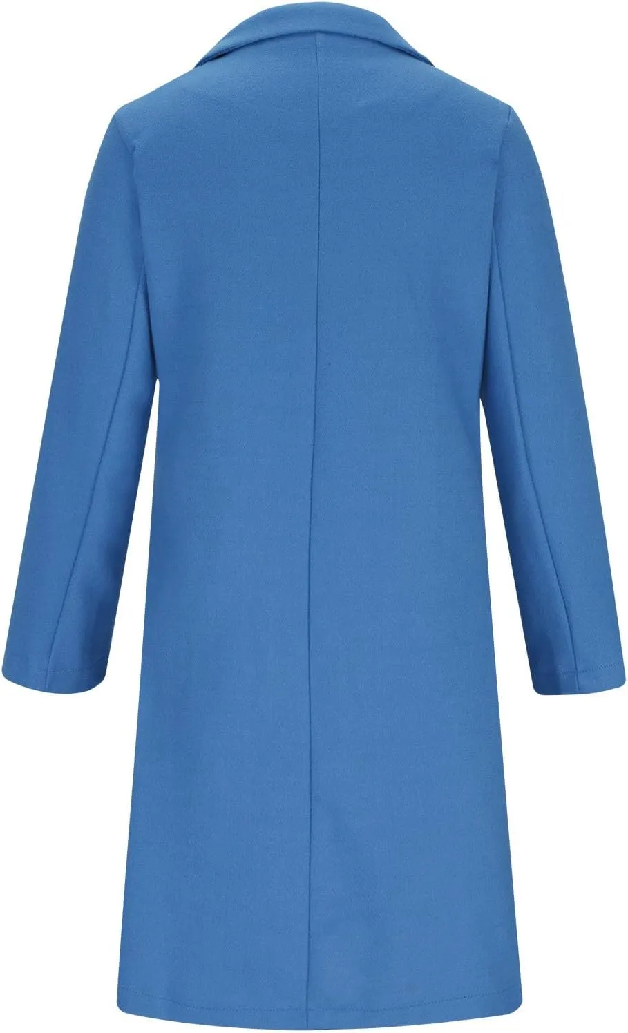 Wool Coats for Women Casual Winter Mid Long Oversized Trench Coat Notched Lapel Collar Doubel-Breasted Over Coats