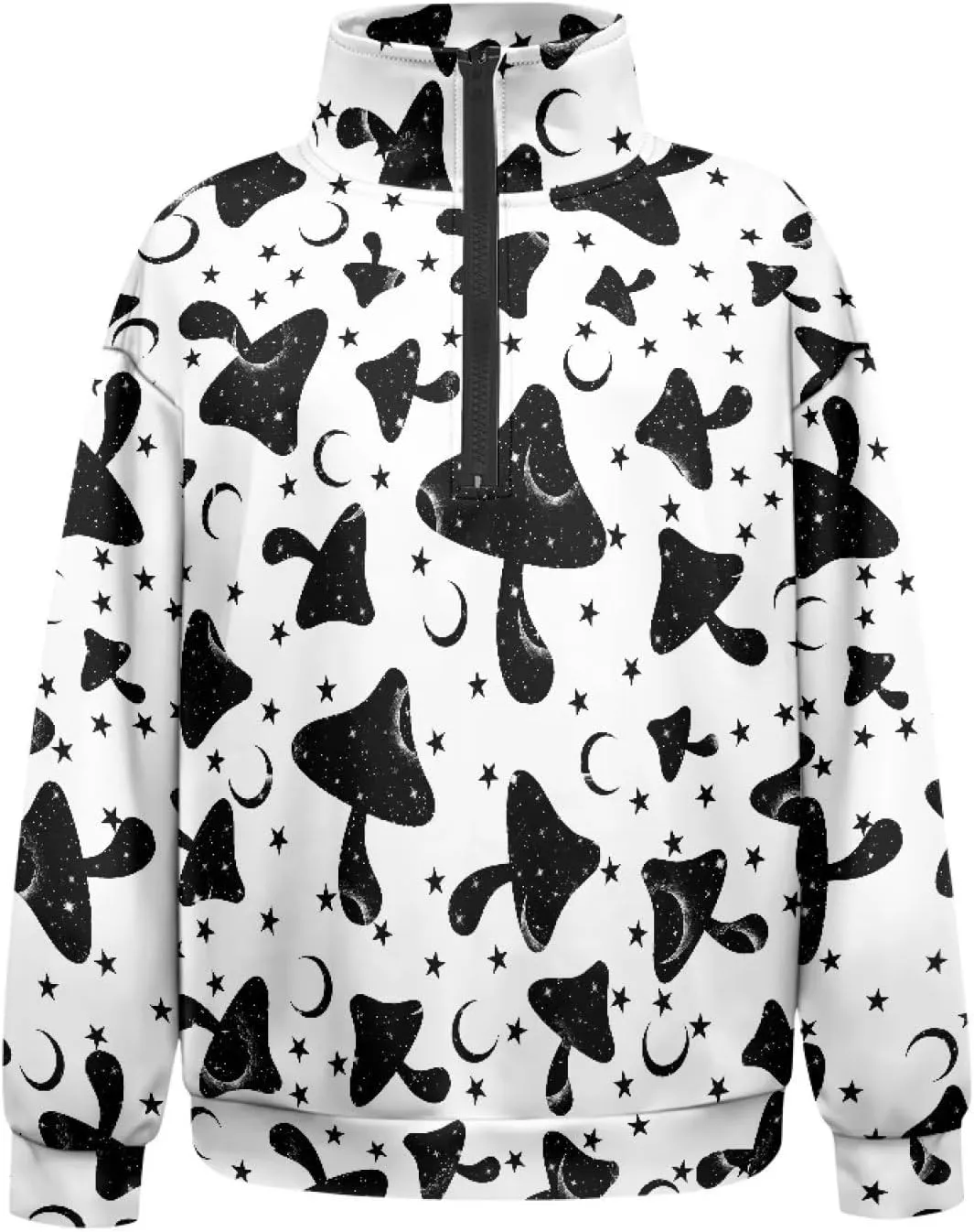 YEXIATODO Oversized Quarter Zip Sweatshirt Women Half Zip Hoodies S-3XL