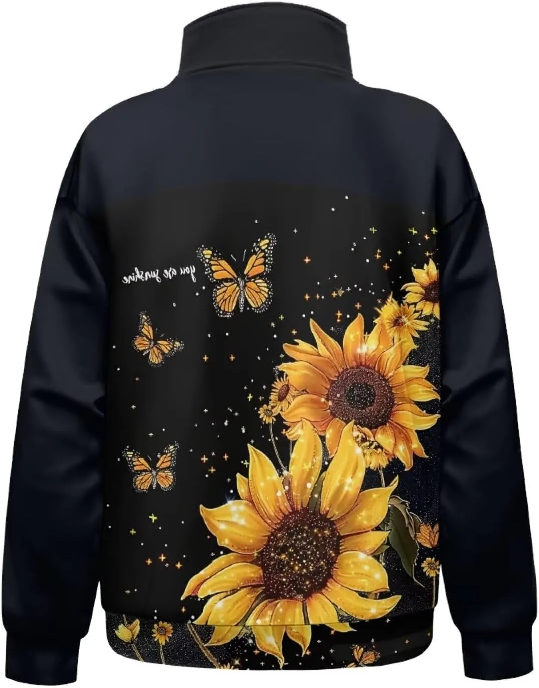 YEXIATODO Oversized Quarter Zip Sweatshirt Women Half Zip Hoodies S-3XL