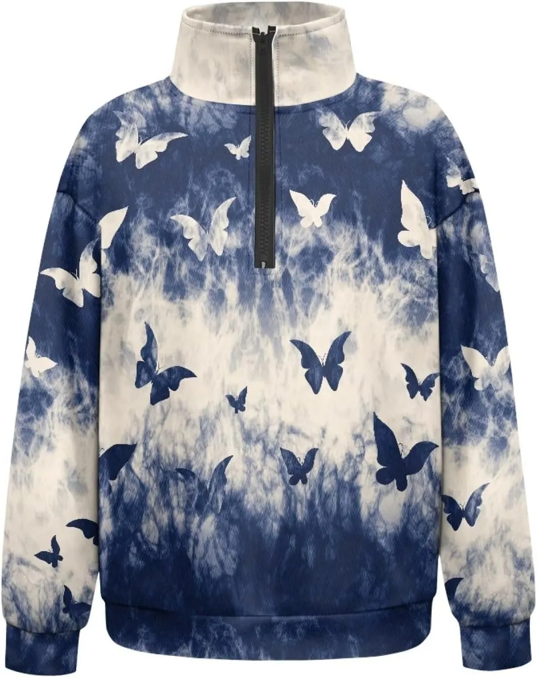 YEXIATODO Womens Half Zip Pullover Plus Size Sweatshirts Graphic Sweatshirts Workout Hoodies for Girls Teens S-3XL