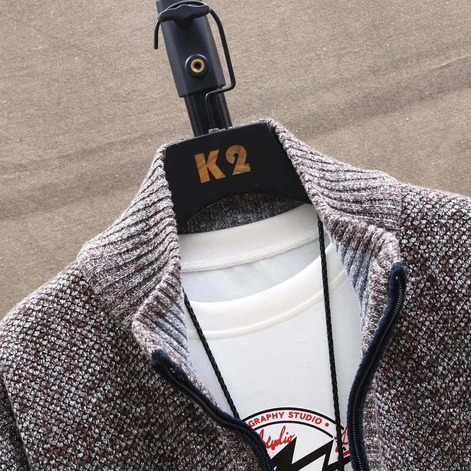 Ymosrh Jackets for Men Fashion Autumn and Winter Men's Loose Cardigan Warm Lapel Hooded Jacket Sweater Jackets