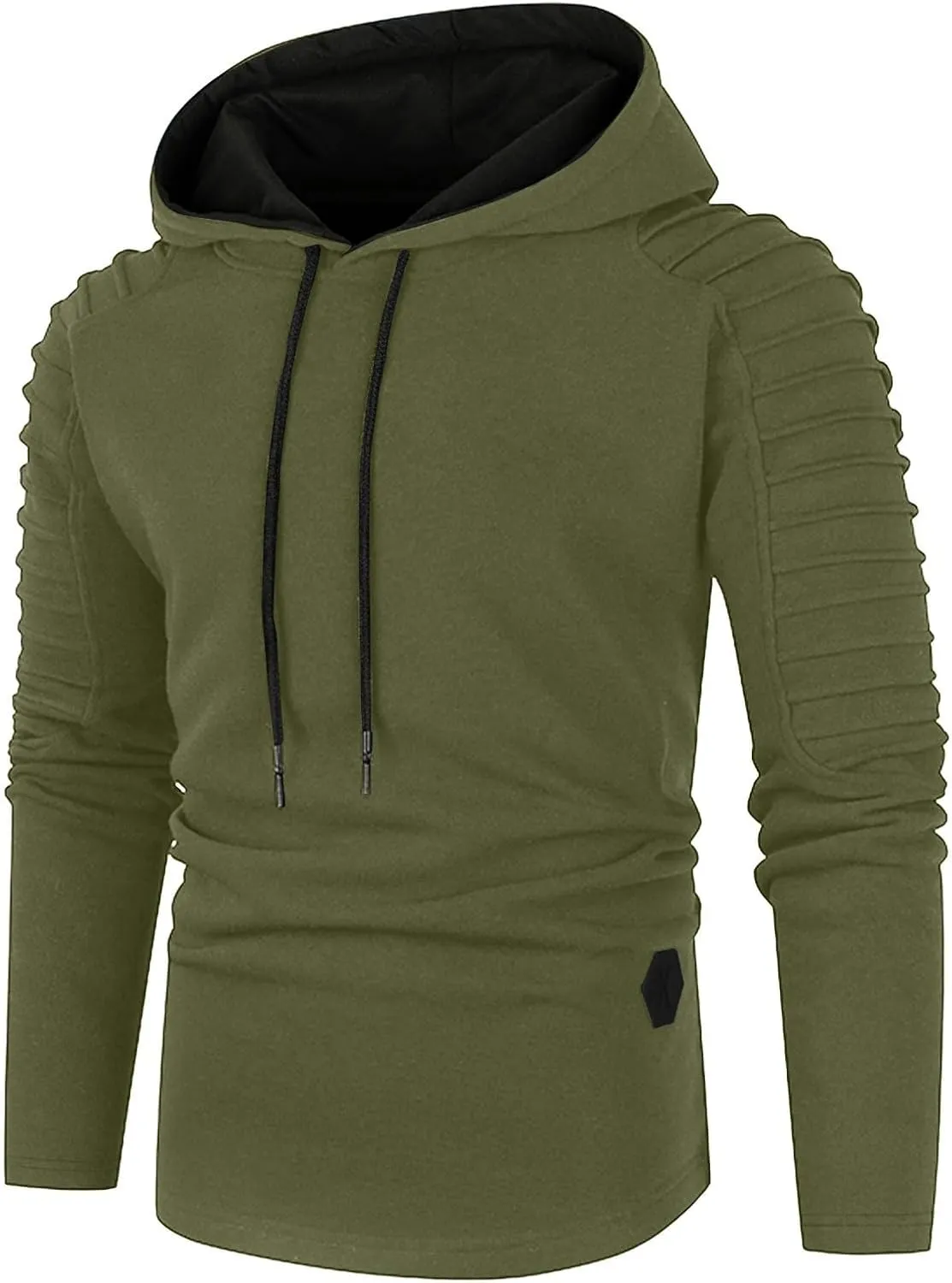 Ymosrh Men's Fashion Hoodies Sleeve Hooded Pullover Casual Workout Athletic Hoodie Sweatshirt Drawstring Sweatshirts, M-2XL