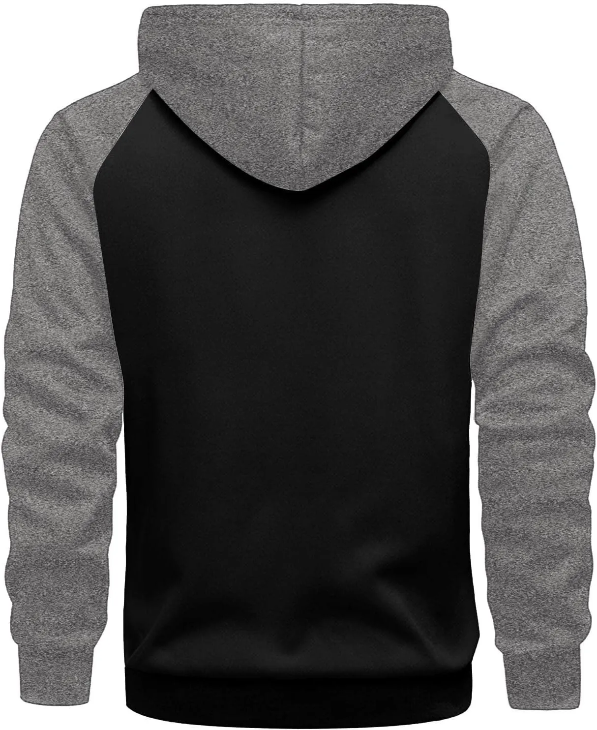 Ymosrh Men's Hoodie Color Contrast Zipper Cardigan Hooded Sweatshirt Plus Size Casual Plush Outwear Hoodies, M-3XL