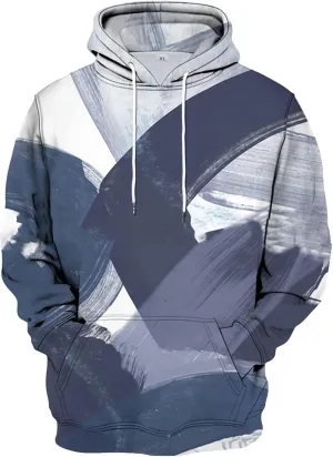 Ymosrh Men's Hoodies Pullover Long Sleeve Drawstring Hipster 3D Graphic Hooded Sweatshirts With Kanga Pockets, M-6XL
