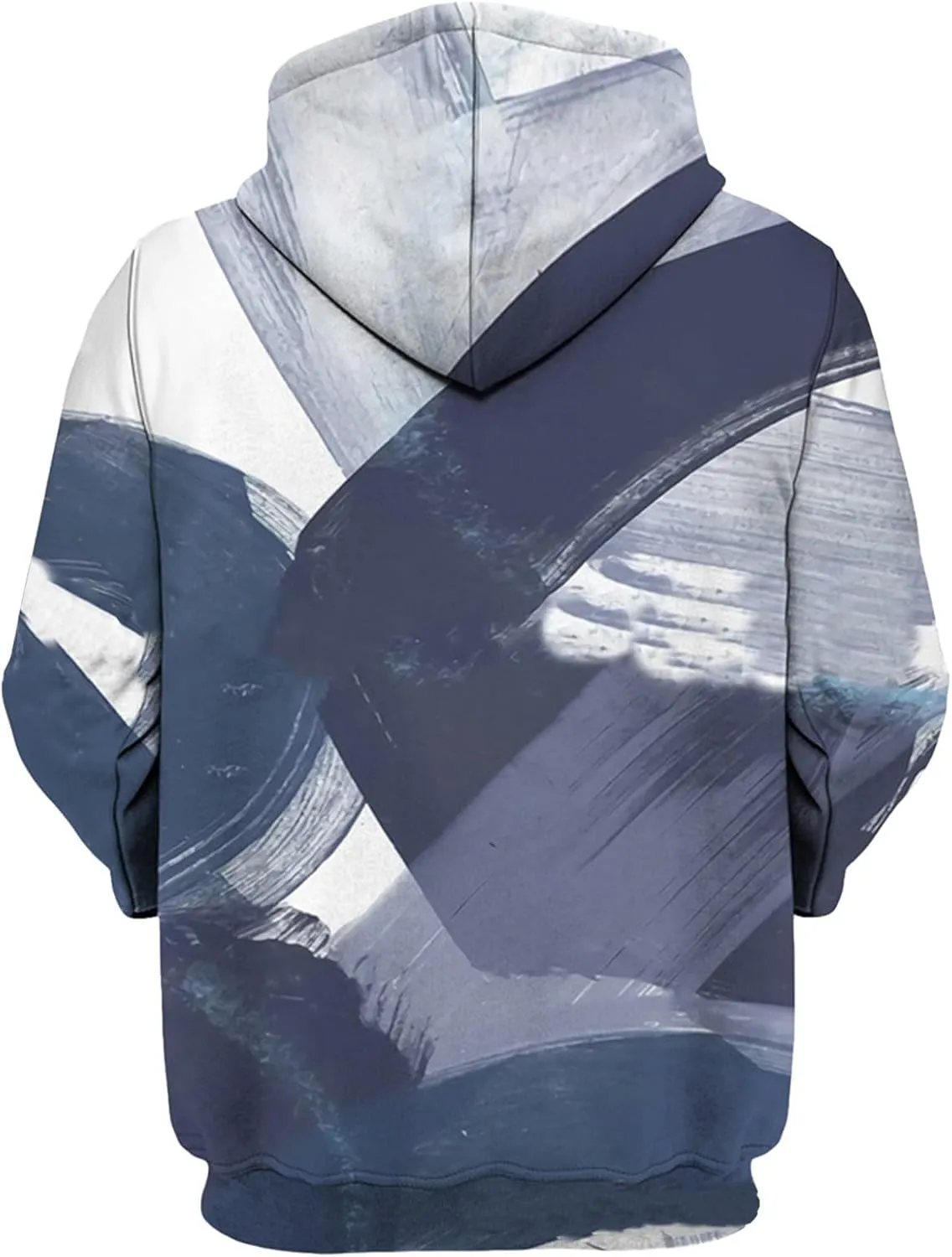 Ymosrh Men's Hoodies Pullover Long Sleeve Drawstring Hipster 3D Graphic Hooded Sweatshirts With Kanga Pockets, M-6XL