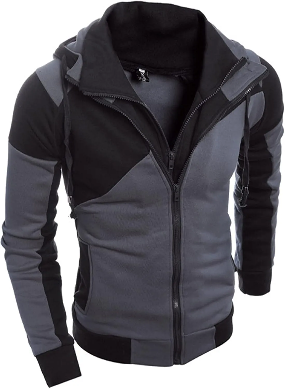 Ymosrh Men's Hoodies Zip Up Lightweight Workout Athletic Hooded Sweatshirt Jackets With Kanga Pocket Sweatshirt, S-3XL