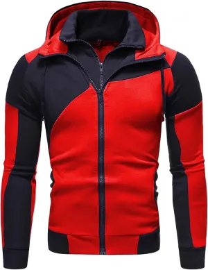 Ymosrh Men's Hoodies Zip Up Lightweight Workout Athletic Hooded Sweatshirt Jackets With Kanga Pocket Sweatshirt, S-3XL
