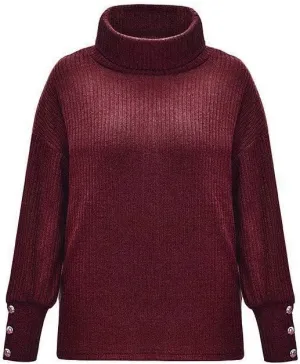 Ymosrh Women's Striped Sweater Fall Winter Sweaters Turtleneck Long Sleeve Chunky Knit Oversized Sweater Jumper Tops