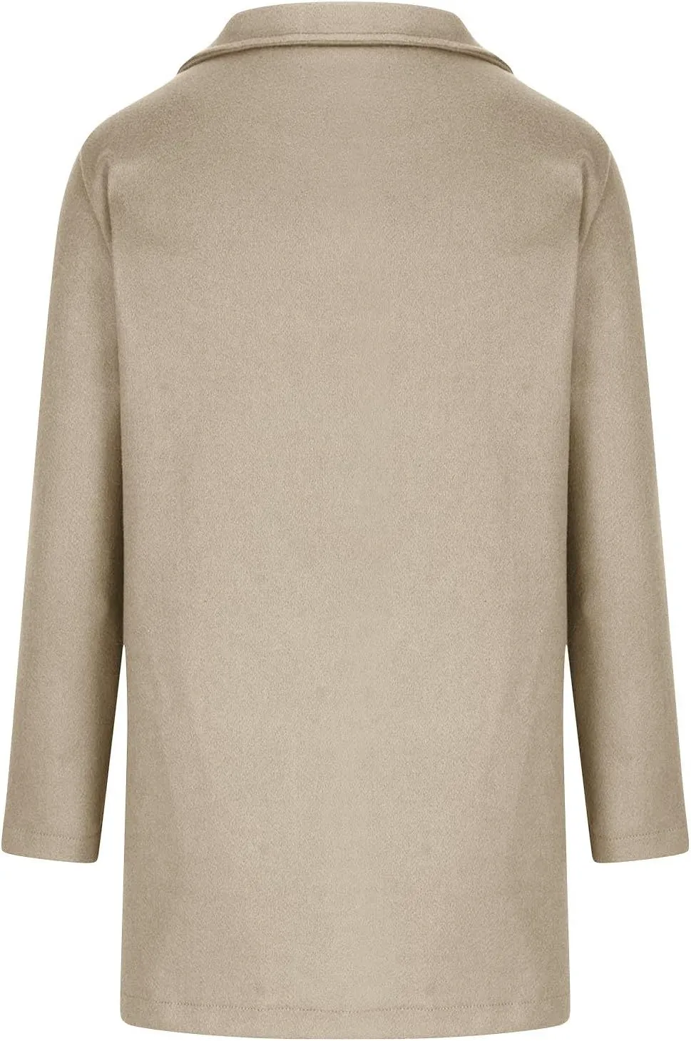 YRAETENM Women's Winter Single Breasted Stand Collar Wool Coat Blazer Jacket Casual Mid-Long Peacoat Trench Coat with Pockets