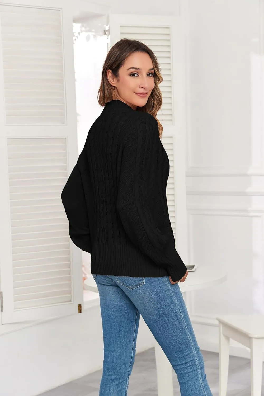 ZAFUL Women's Cardigan Sweaters Cropped Button Down Cable Knit Lightweight Jackets Fall Fashion 2024