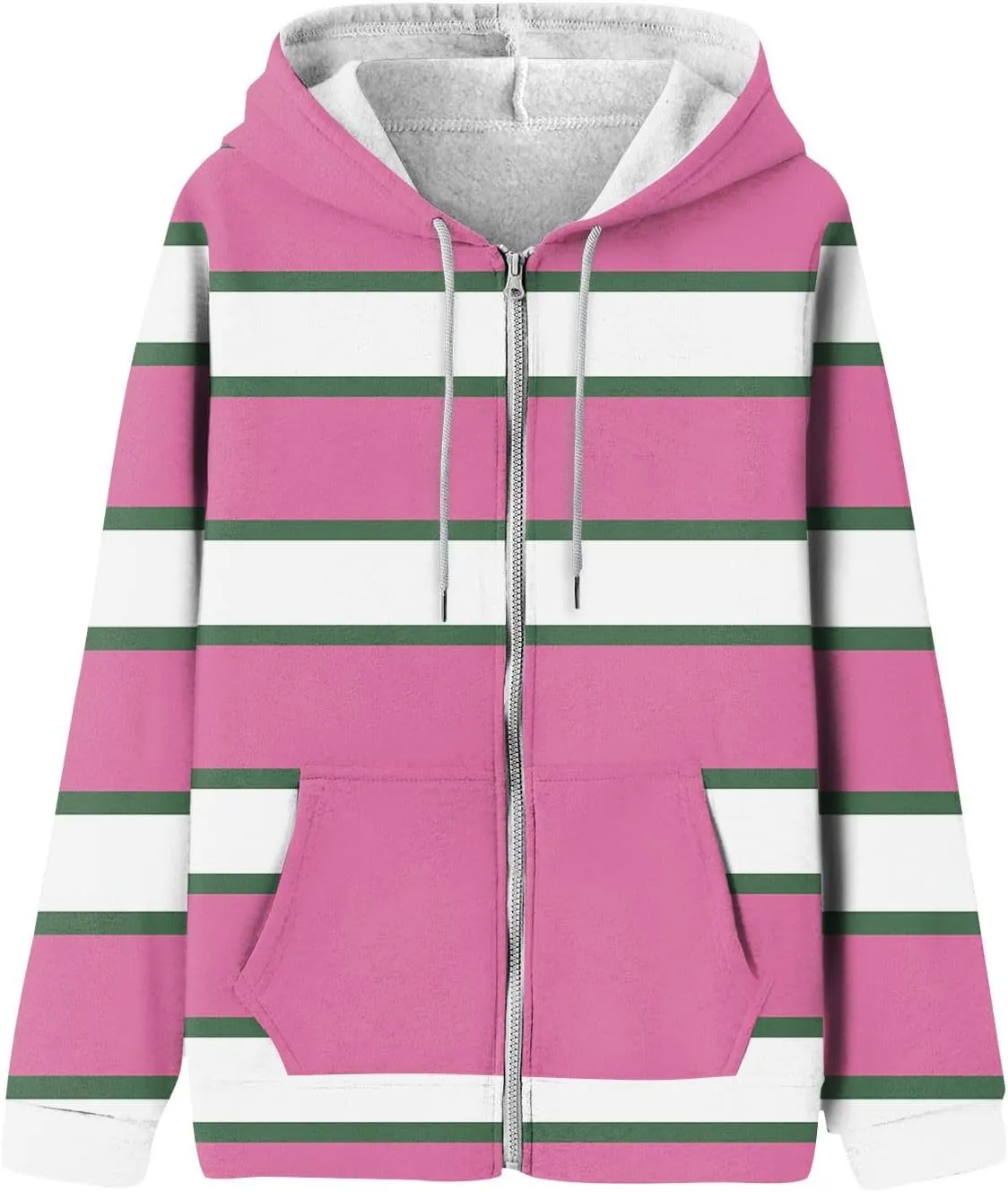 Zip Up Hoodies, Long Sleeve Oversized Full-zip Hoodie Sweatshirts Y2K Jacket Pockets Fall Fashion Clothes