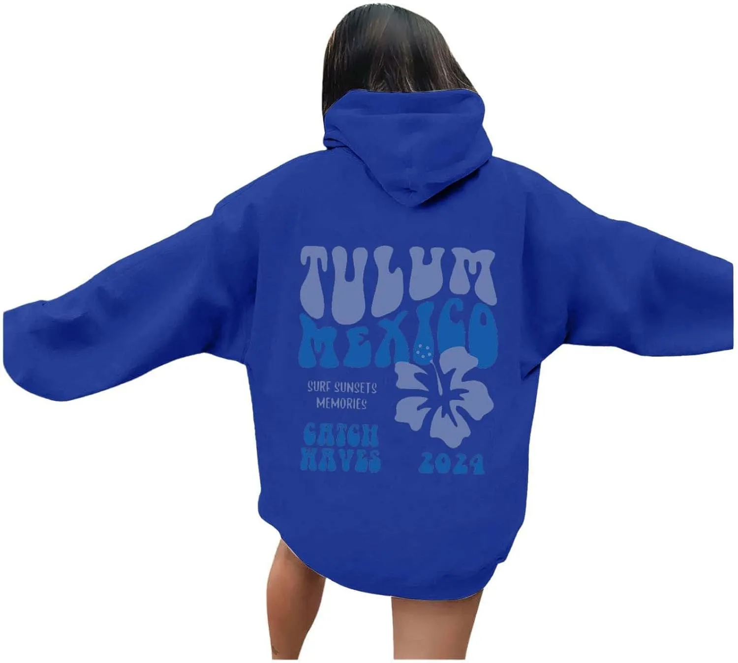 ZYXTIM Women's Y2K Sweatshirts Oversize Funny Printed Letter Graphic Preppy Hoodies Plus Size Casual Workout Party Shirts